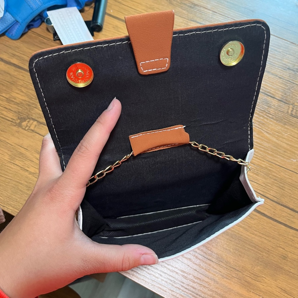 Elegant Tan and Black Women's Clutch